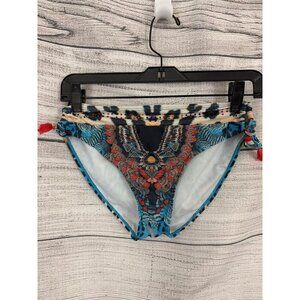 La Moda Colorful Bejeweled Leopard Print Bikini BOTTOM ONLY
